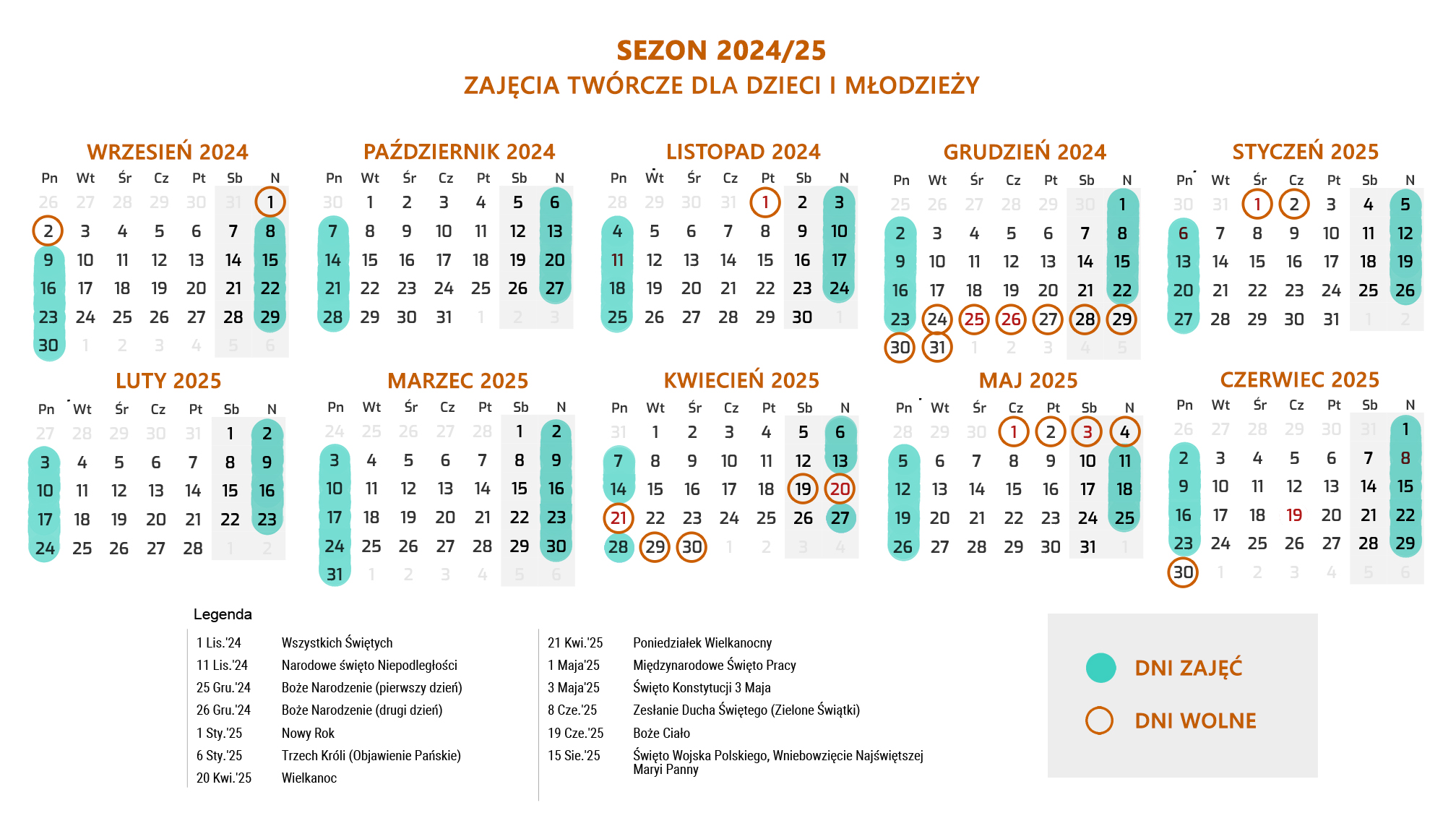 Kalendarz Fenomenarium 2024/25 dzieci